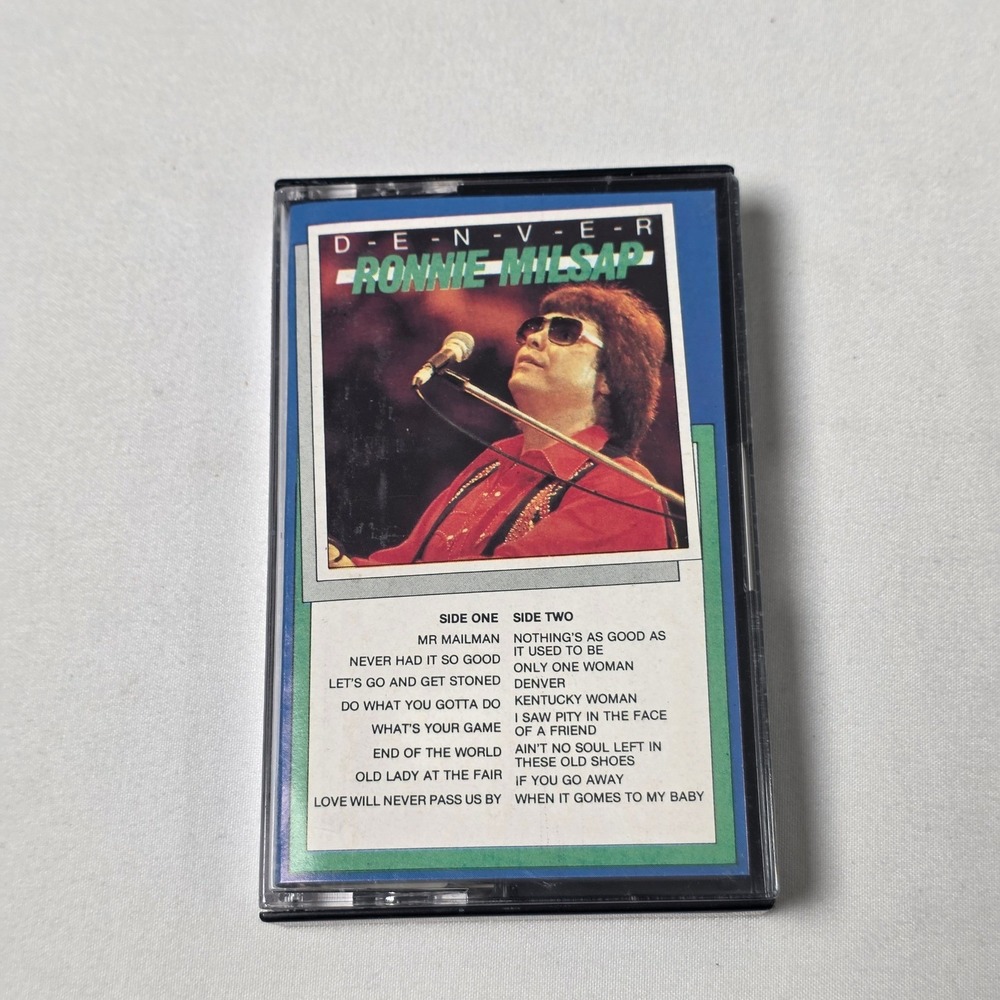 Denver‎ Ronnie Milsap Cassette Tape 1984 Made in Portugal Vintage